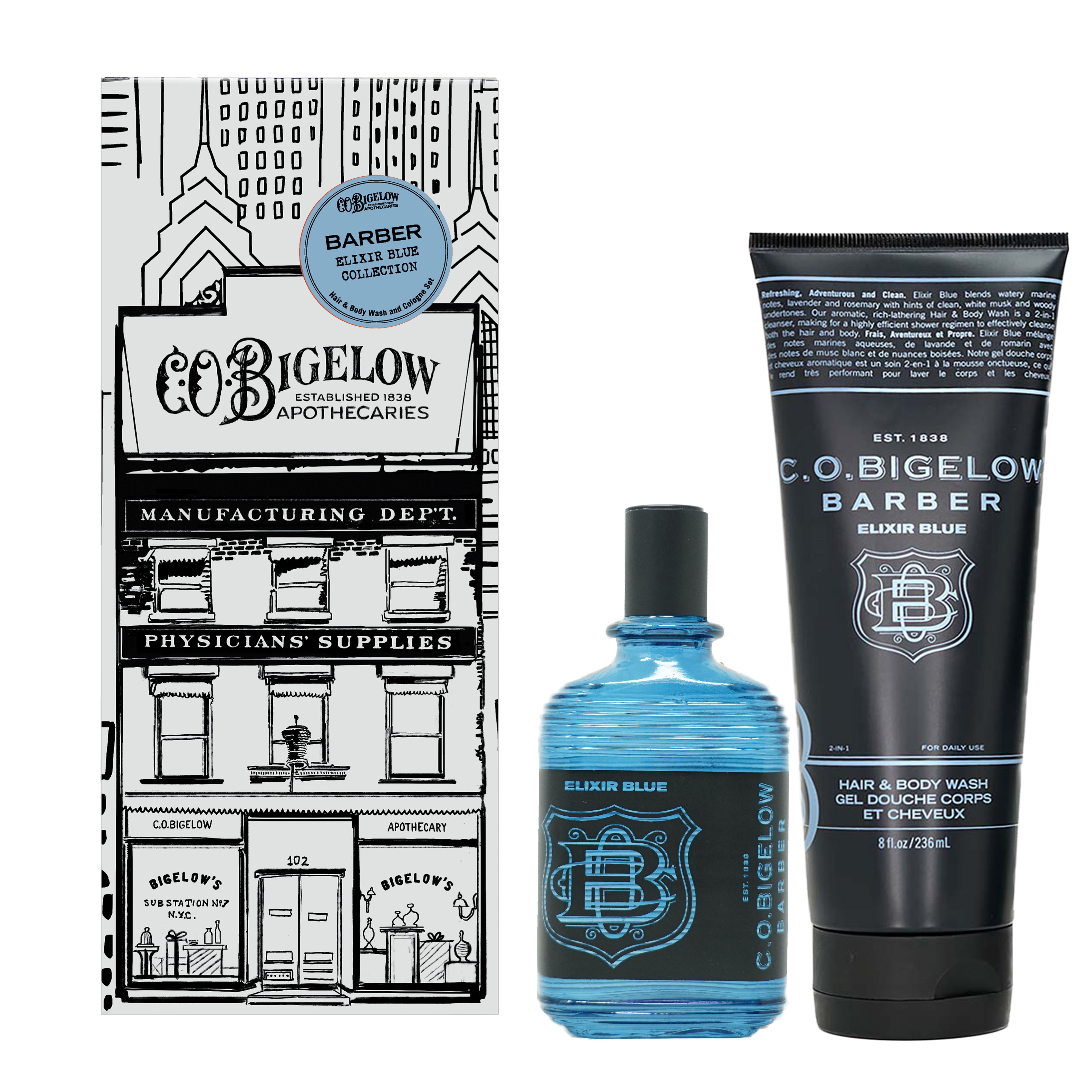 Elixir Blue Duo - Apothecary Box – C.O. Bigelow