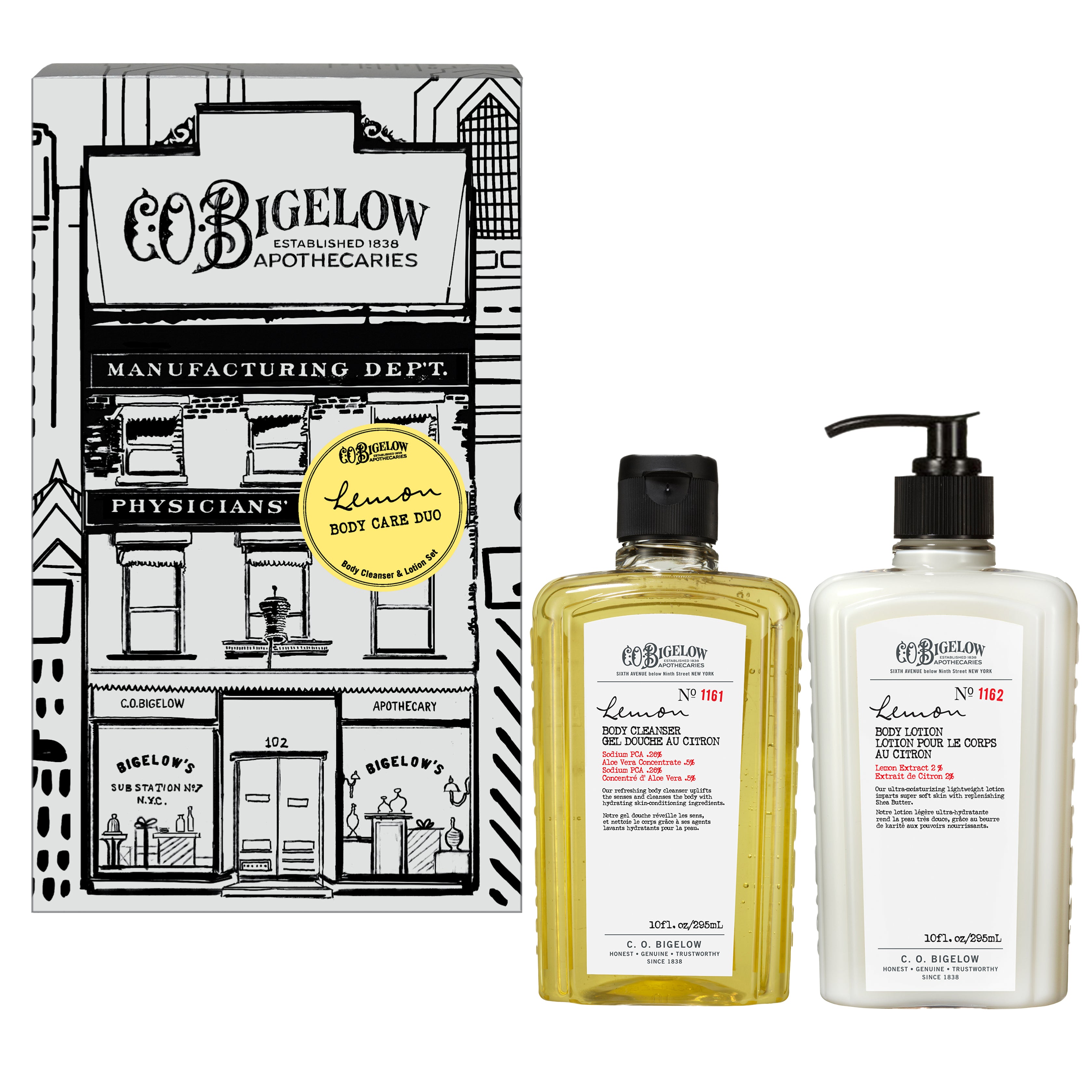 Lemon Body Care Duo - Apothecary Box – C.O. Bigelow