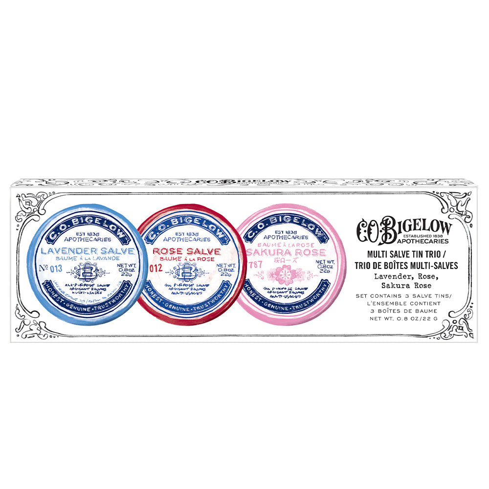 c.o bigelow salve lip balm C.O. Rose Tubes, Pack of 3 Tubes | All Purpose Salve for Lips, Cuticles, Hands & Dry Skin - Lip Balm Set this multi Lavender Lip Salve Balm Tin