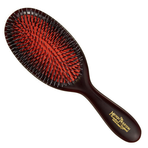 Mason Pearson Popular Bristle & Nylon Large Size Brush hotsell with Cleaner Dark Ruby