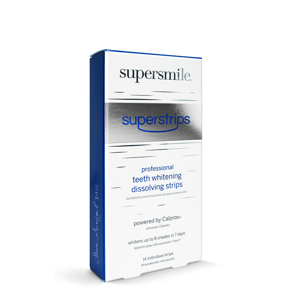 Supersmile Superstrips packaging on a white background