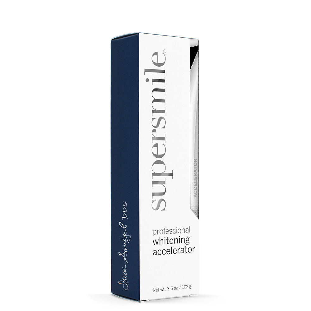 Supersmile professional whitening accelerator packaging on a white background