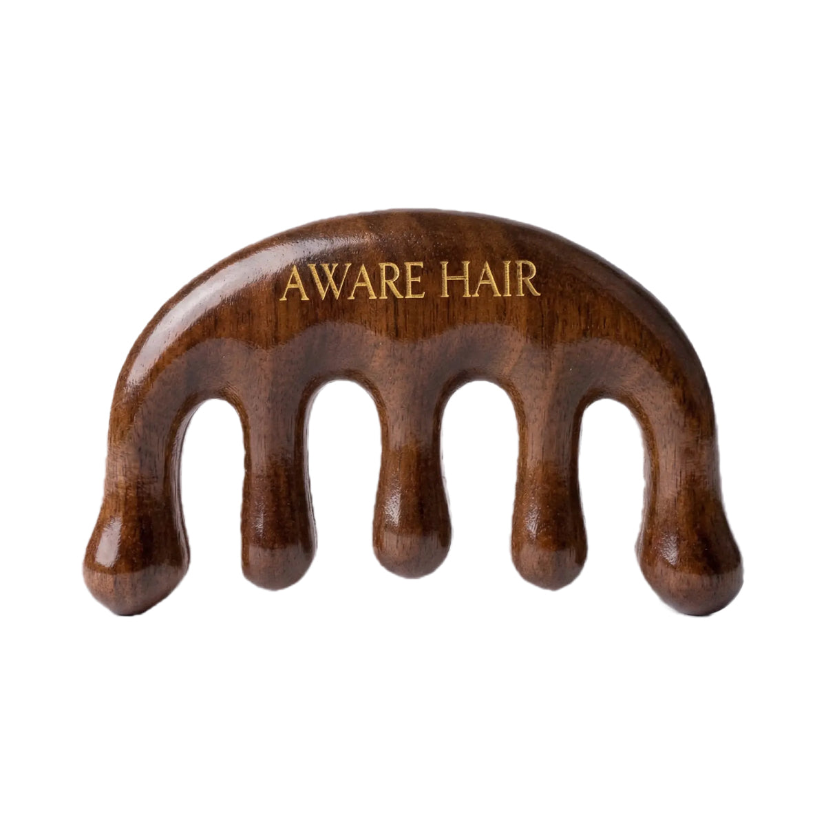 Wood comb on a white background