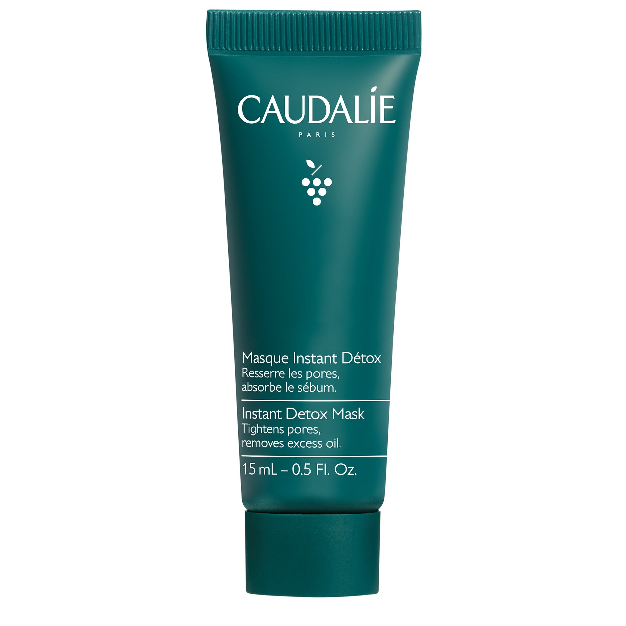 Caudalie Instant Detox Mask tube on a white background