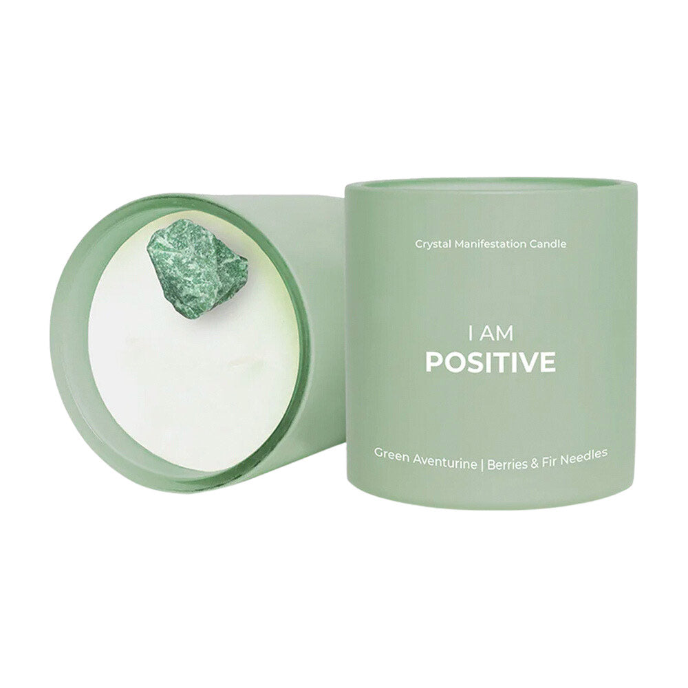 Crystal Manifestation Candle - I am Positive