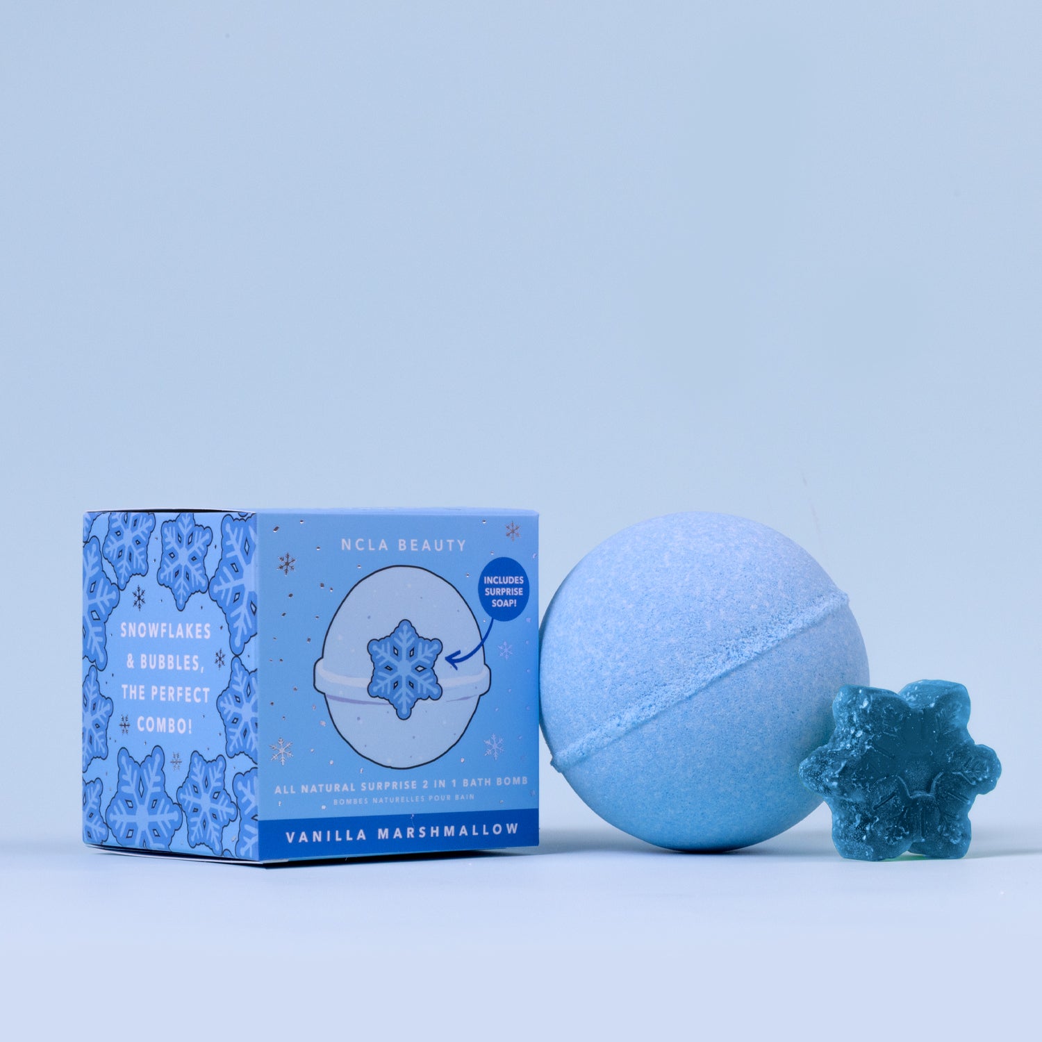 Vanilla Marshmallow Bath Bomb & Snowflake Soap