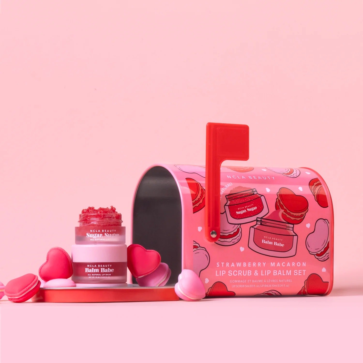 Strawberry Macaron Lip Treatment Set