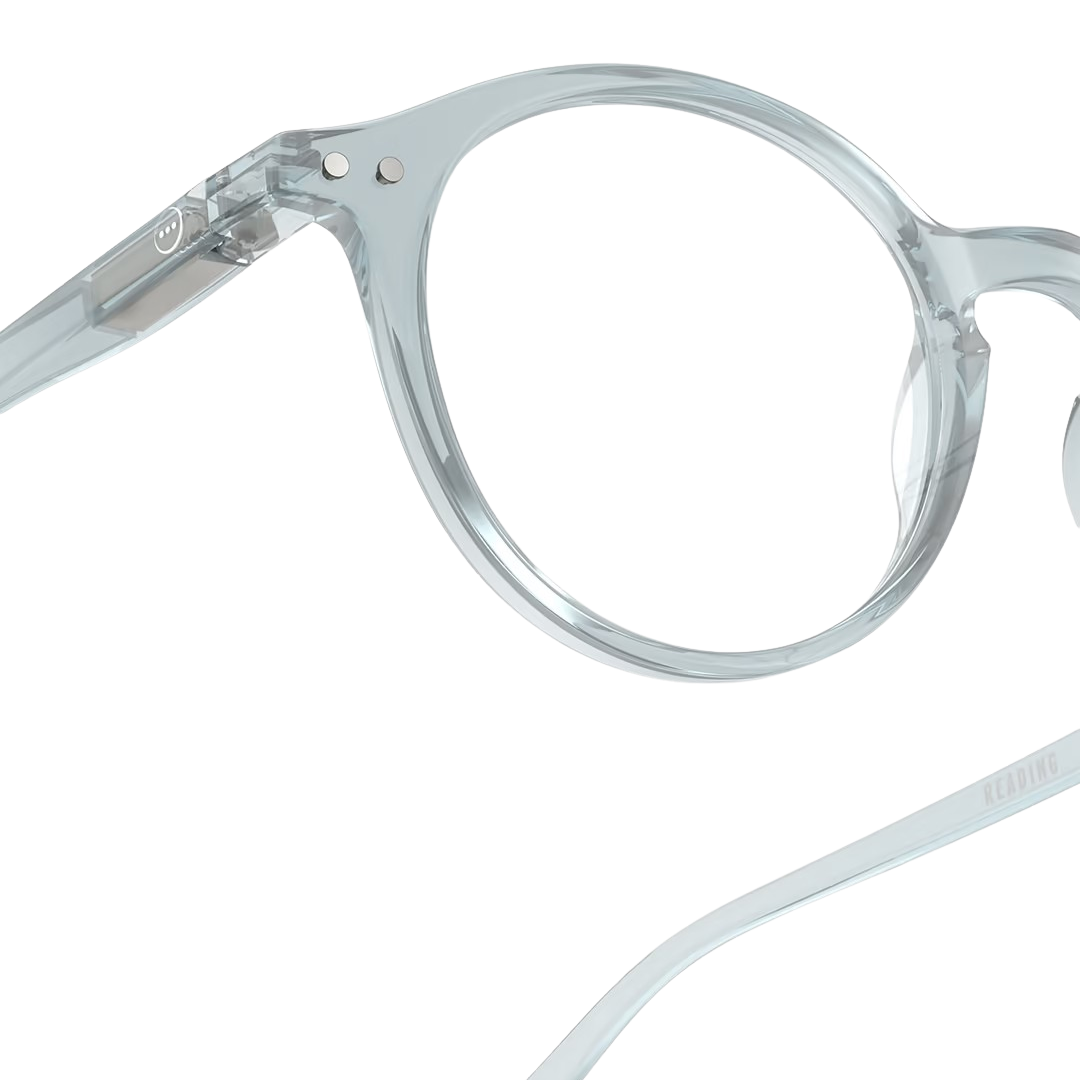 Close up of eyeglasses on a white background