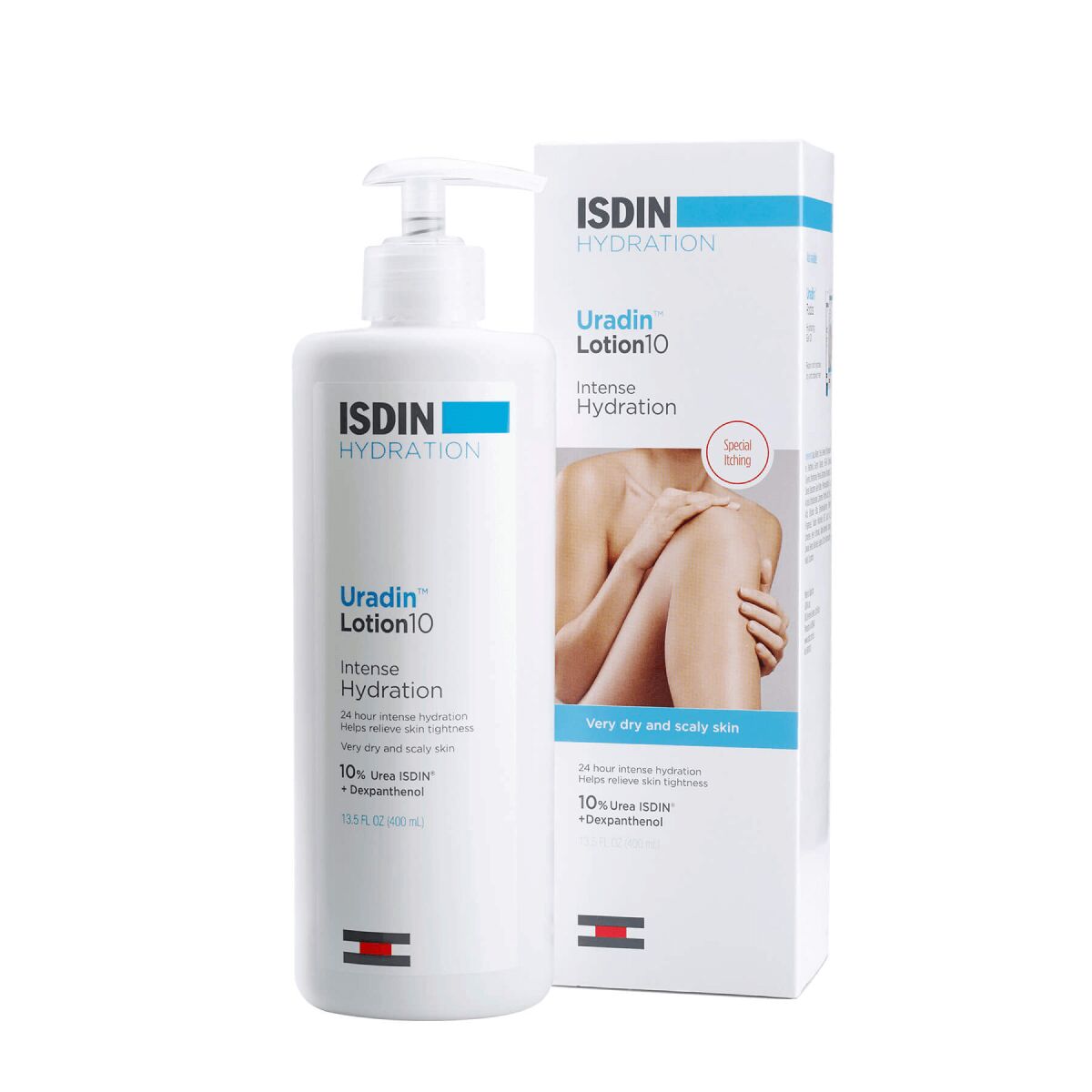 ISDIN Uradin Lotion 10 packaging on a white background