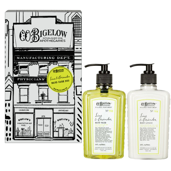 Village Perfumer - Lime & Coriander Hand Care Duo - Apothecary Box