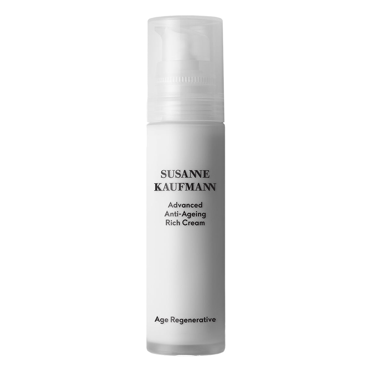 Skincare bottle labeled 'Susanne Kaufmann' on a white background