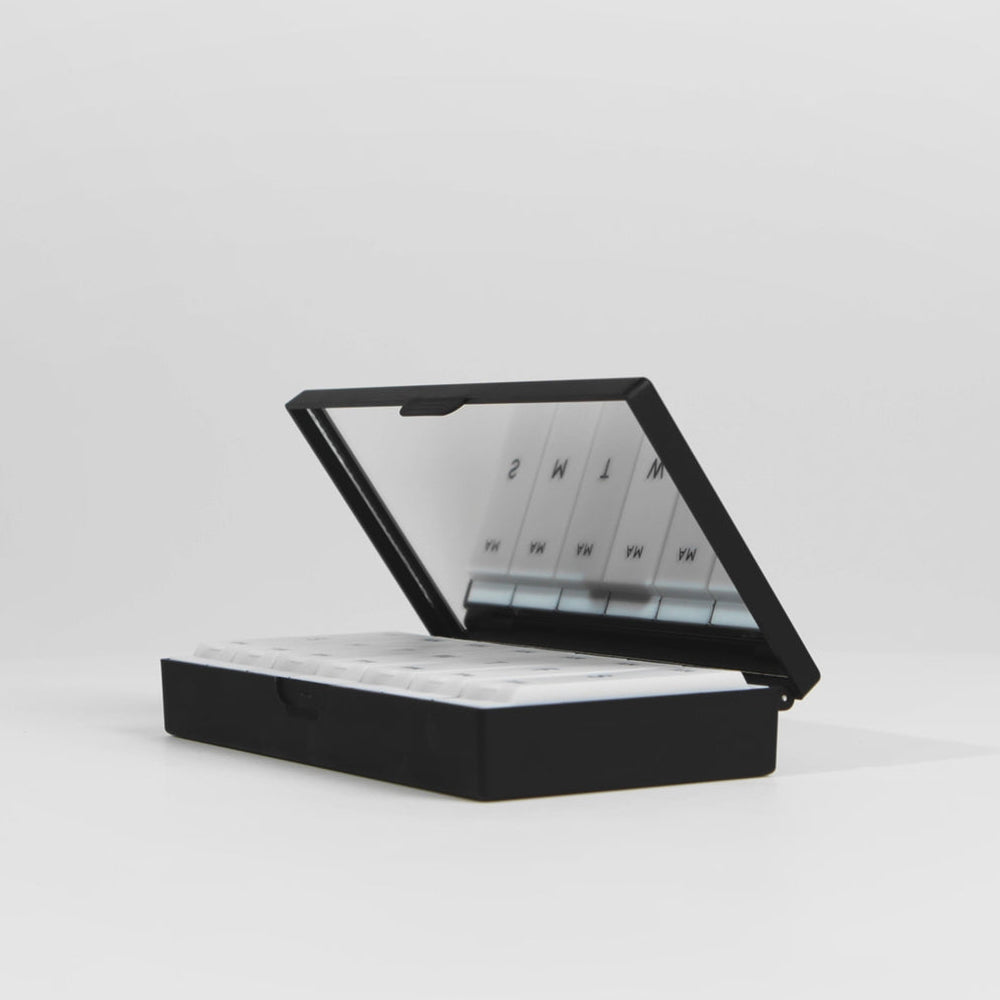 Weekly AM/PM Pill Box - Classic Black