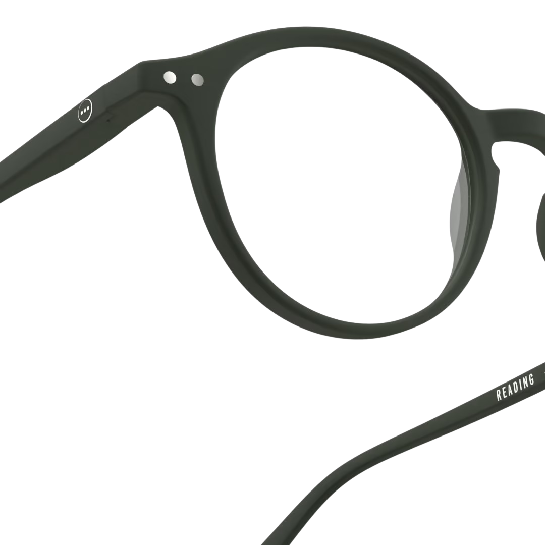 close up of Kaki Green Glasses