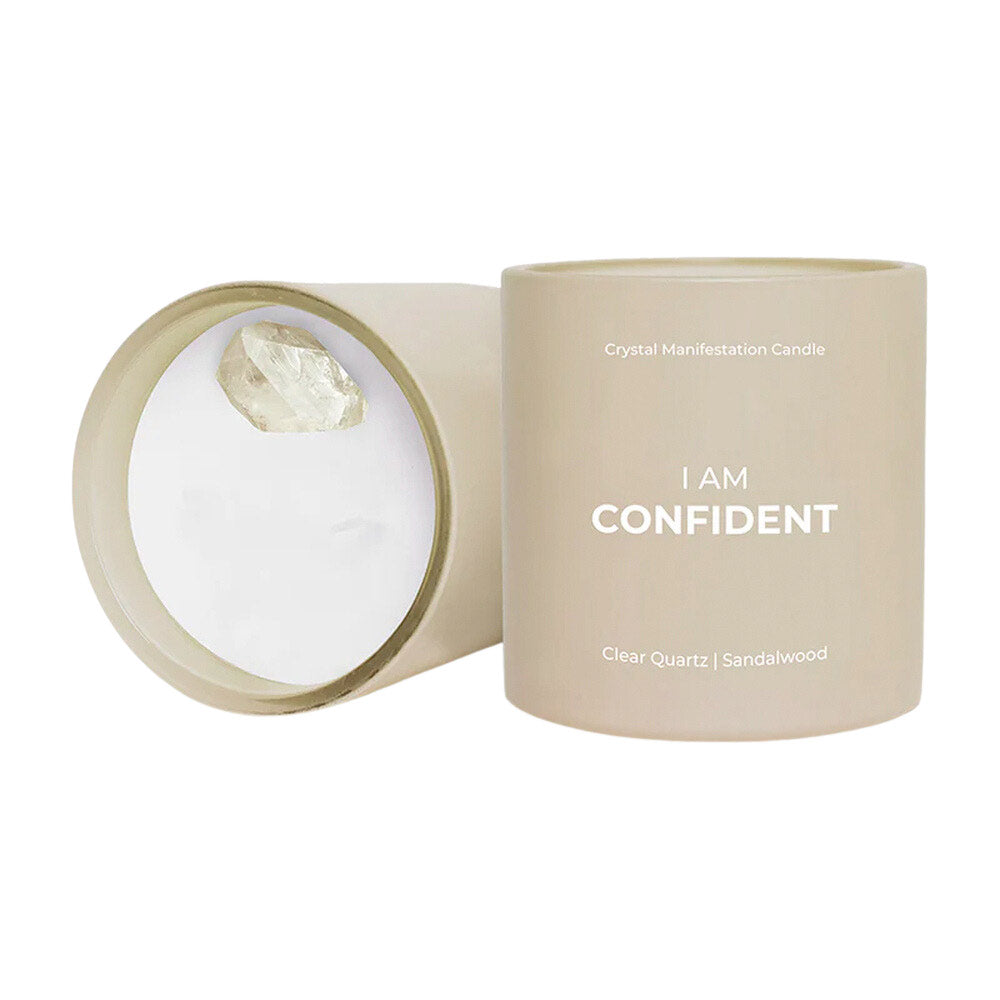 Crystal Manifestation Candle - I am Confident