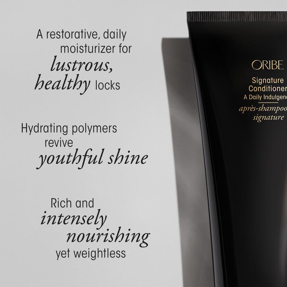 Signature Conditioner tube alongside product details 