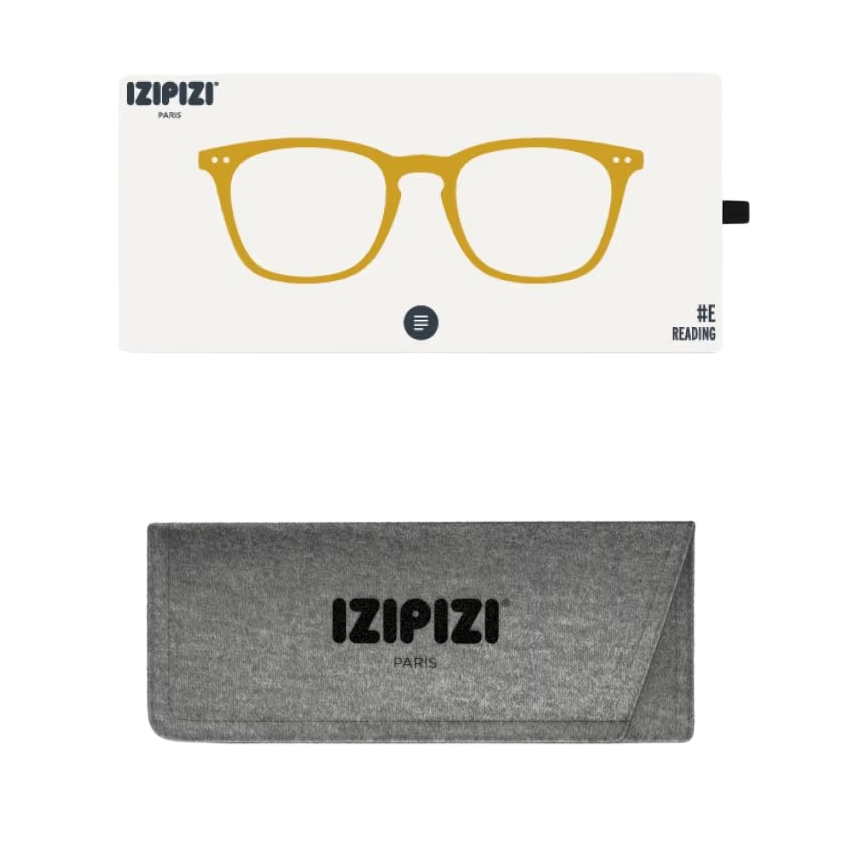 IZIPIZI eyeglasses with gray case on a white background