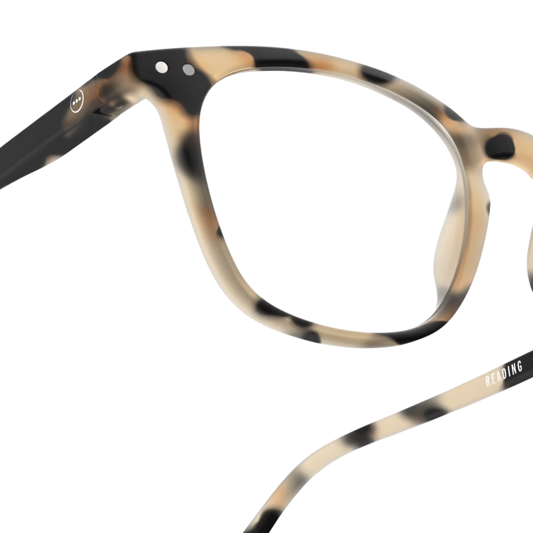Light Tortoiseshell eyeglasses on a white background