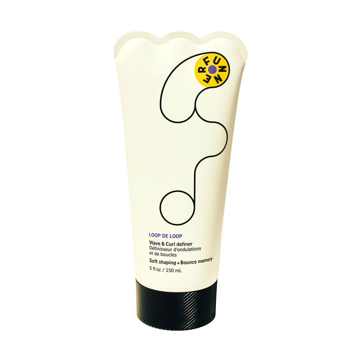 Tube of Loop de Loop hair product on a white background