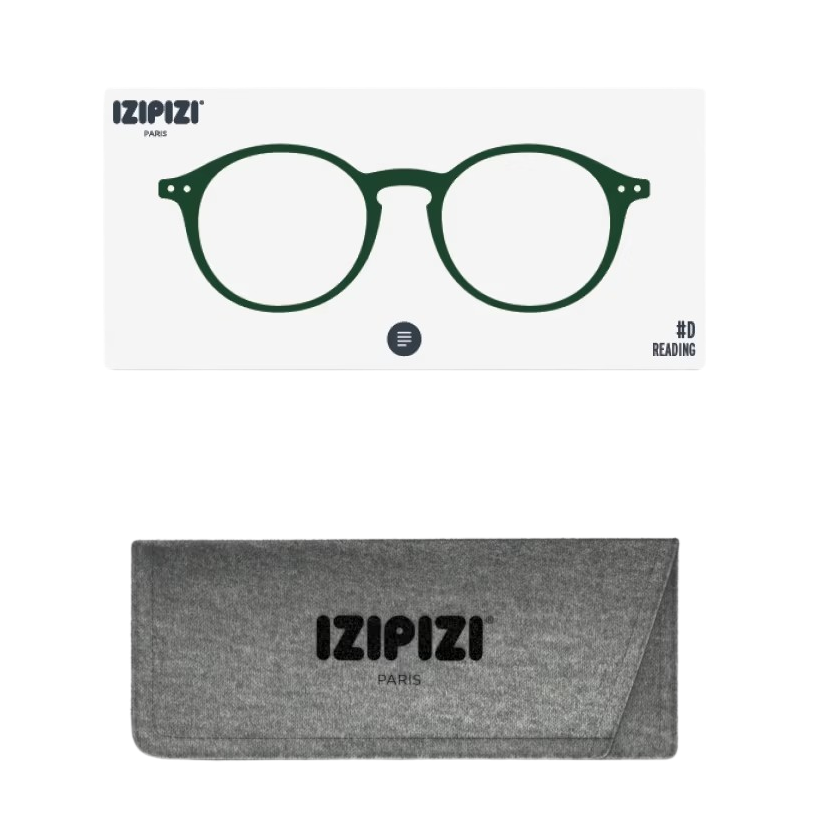 Glass case and carrying pouch.