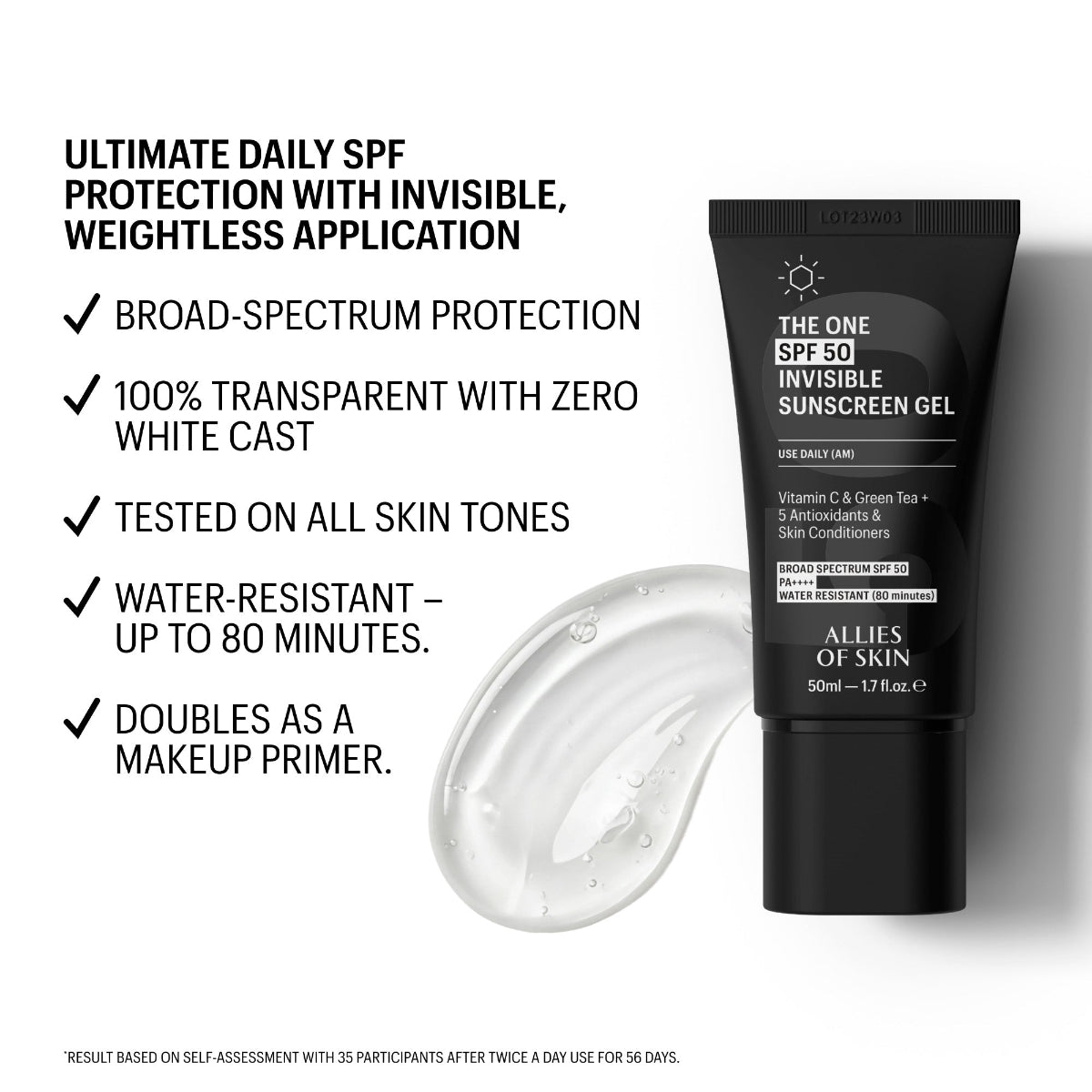 The One SPF50 Invisible Sunscreen Gel – C.O. Bigelow