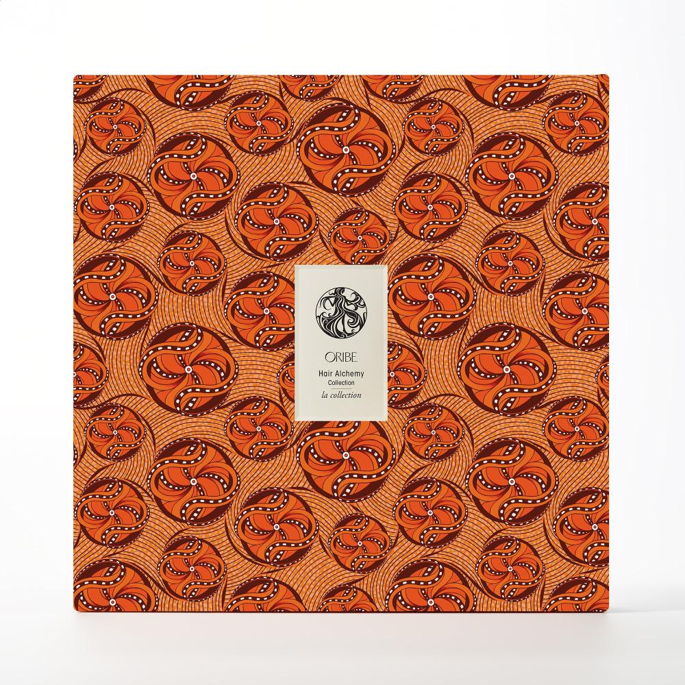 Orange print gift box packaging 