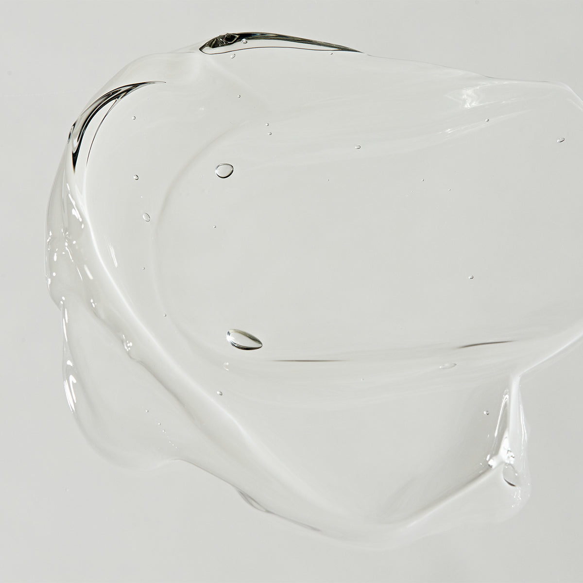 Clear product swatch on a white background
