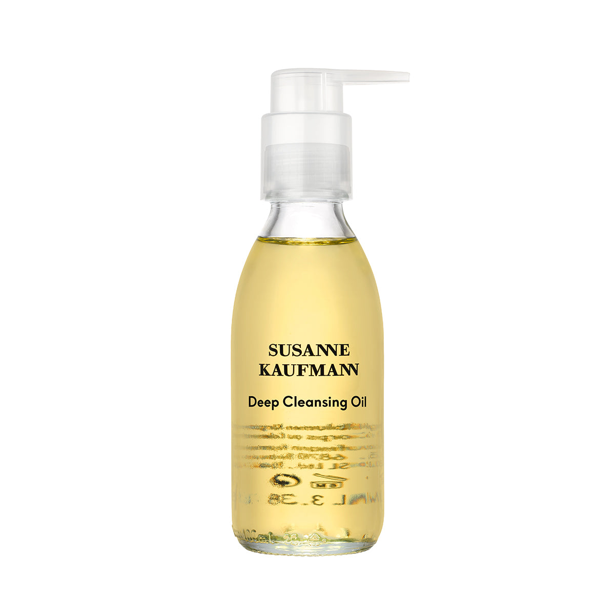 Bottle of Susanne Kaufmann Deep Cleansing Oil on a white background