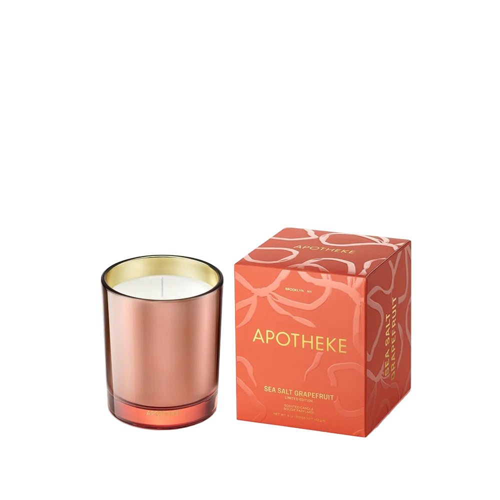 Limited Edition Sea Salt Grapefruit Petite Candle on a white background.