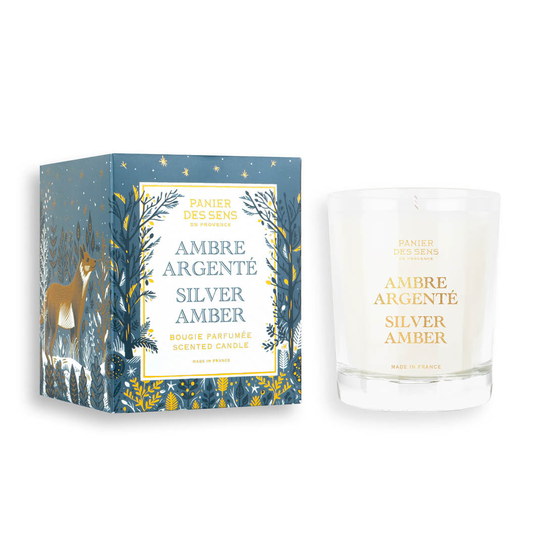 Silver Amber Scented Candle