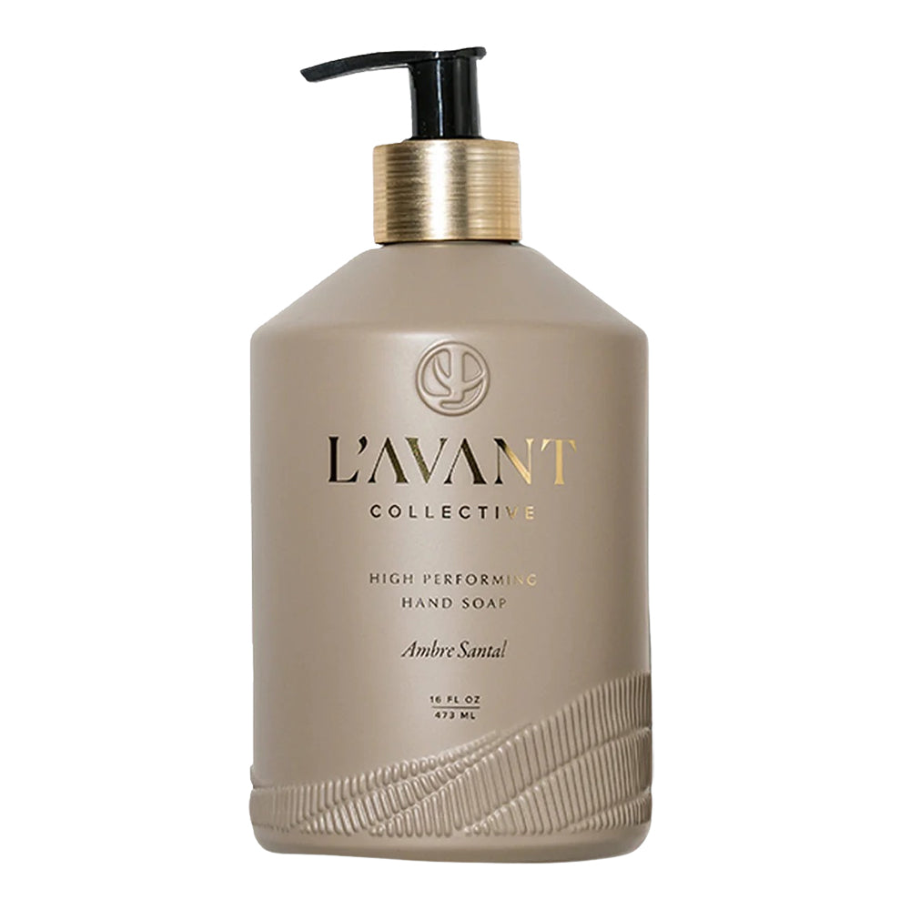 L'Avant Collective hand soap bottle on a white background