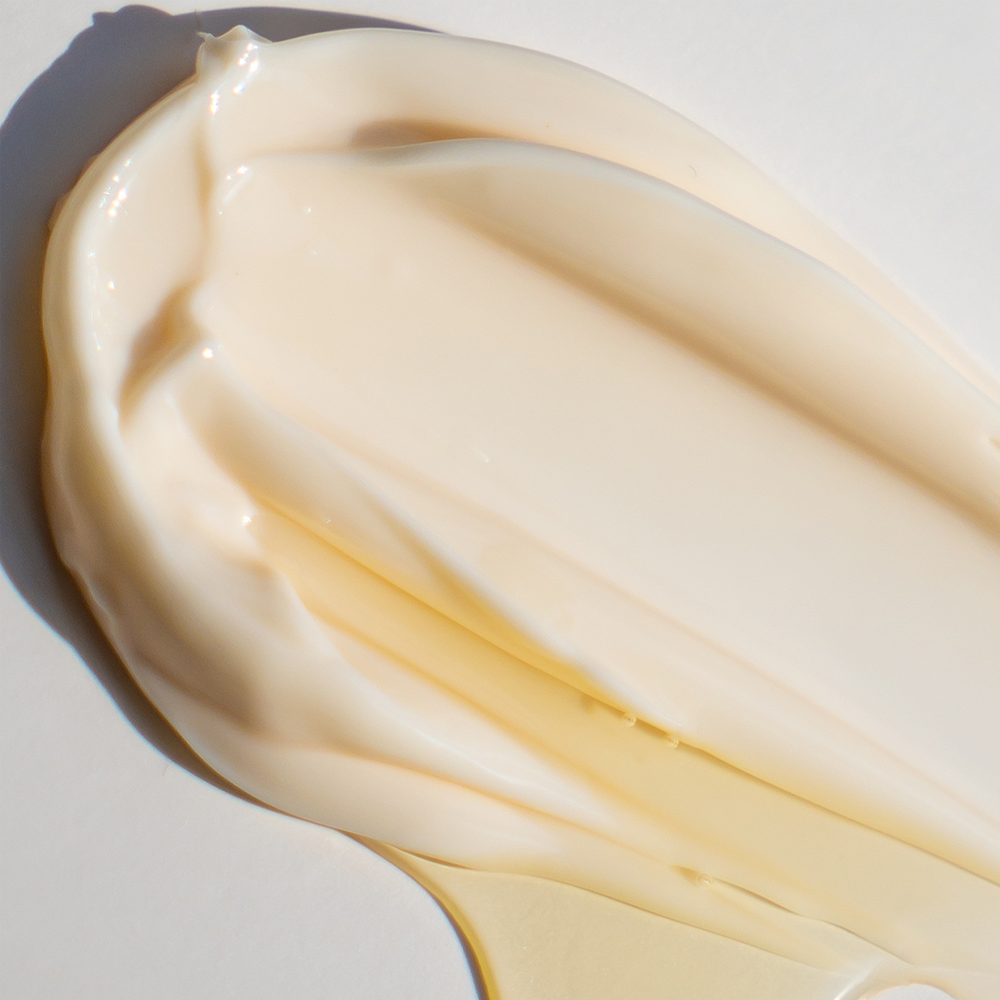 Smear of Mixsoon Bean Cream on a white surface