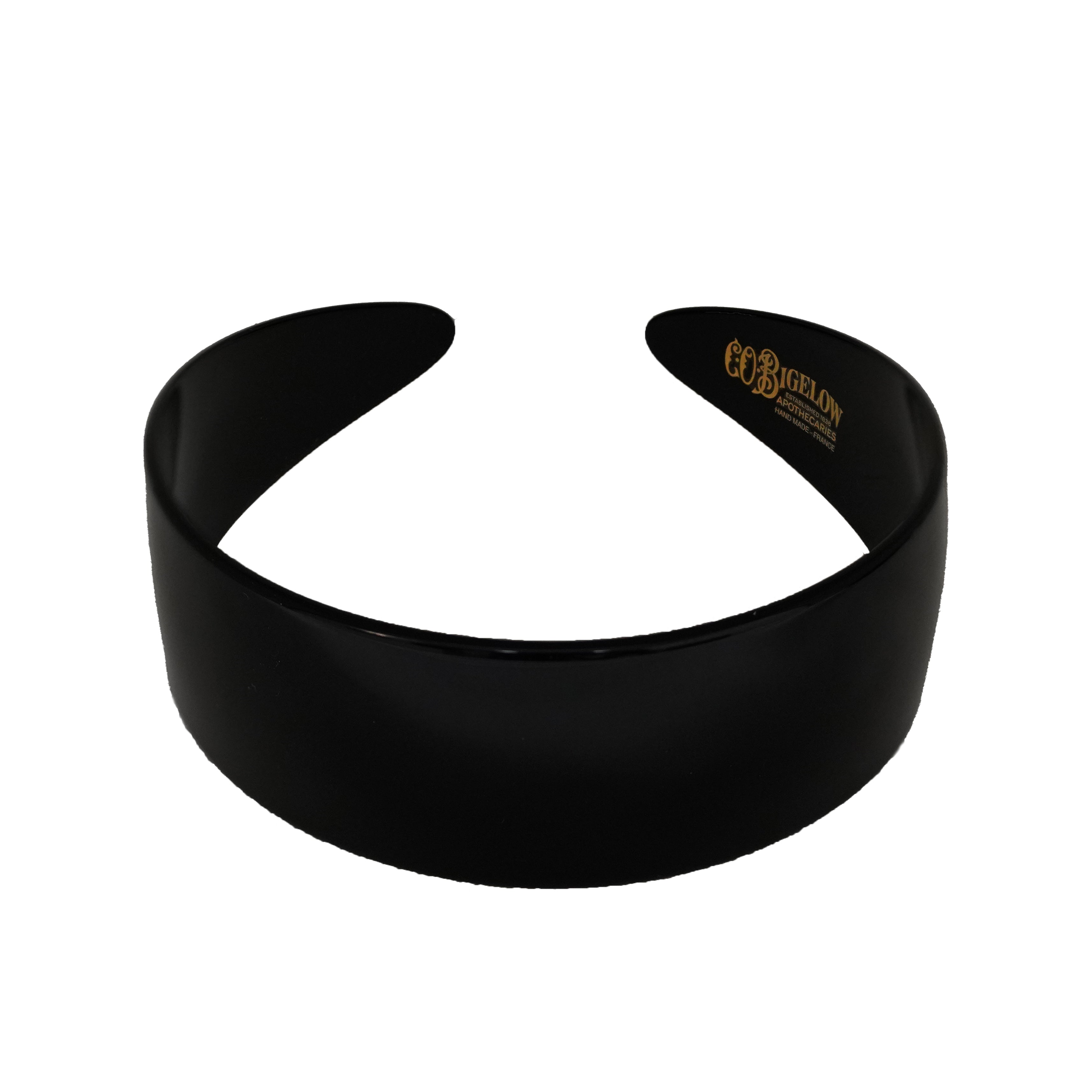 C.O. Bigelow Branded Charles Wahba Black Headband on a white background. 