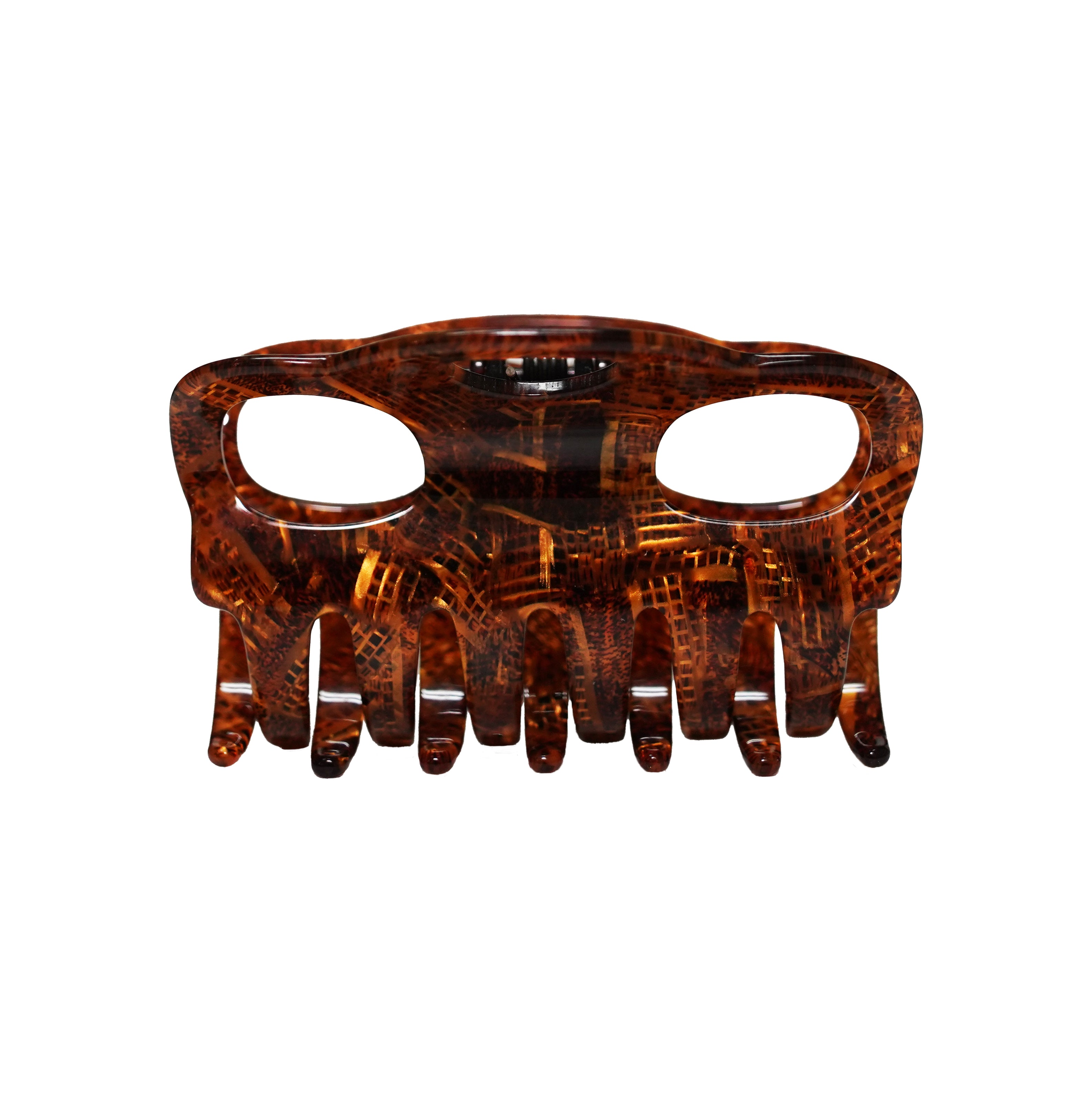 Charles Wabha Hair Jaw in Linen Tortoise design.