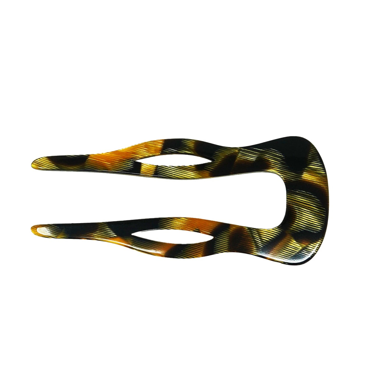 Tortoiseshell hair clip on a white background