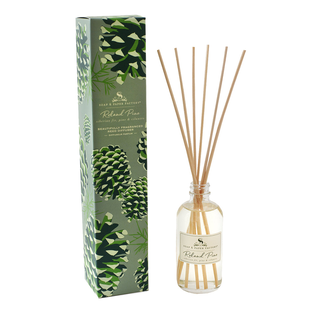Roland Pine Reed Diffuser on a white background. 