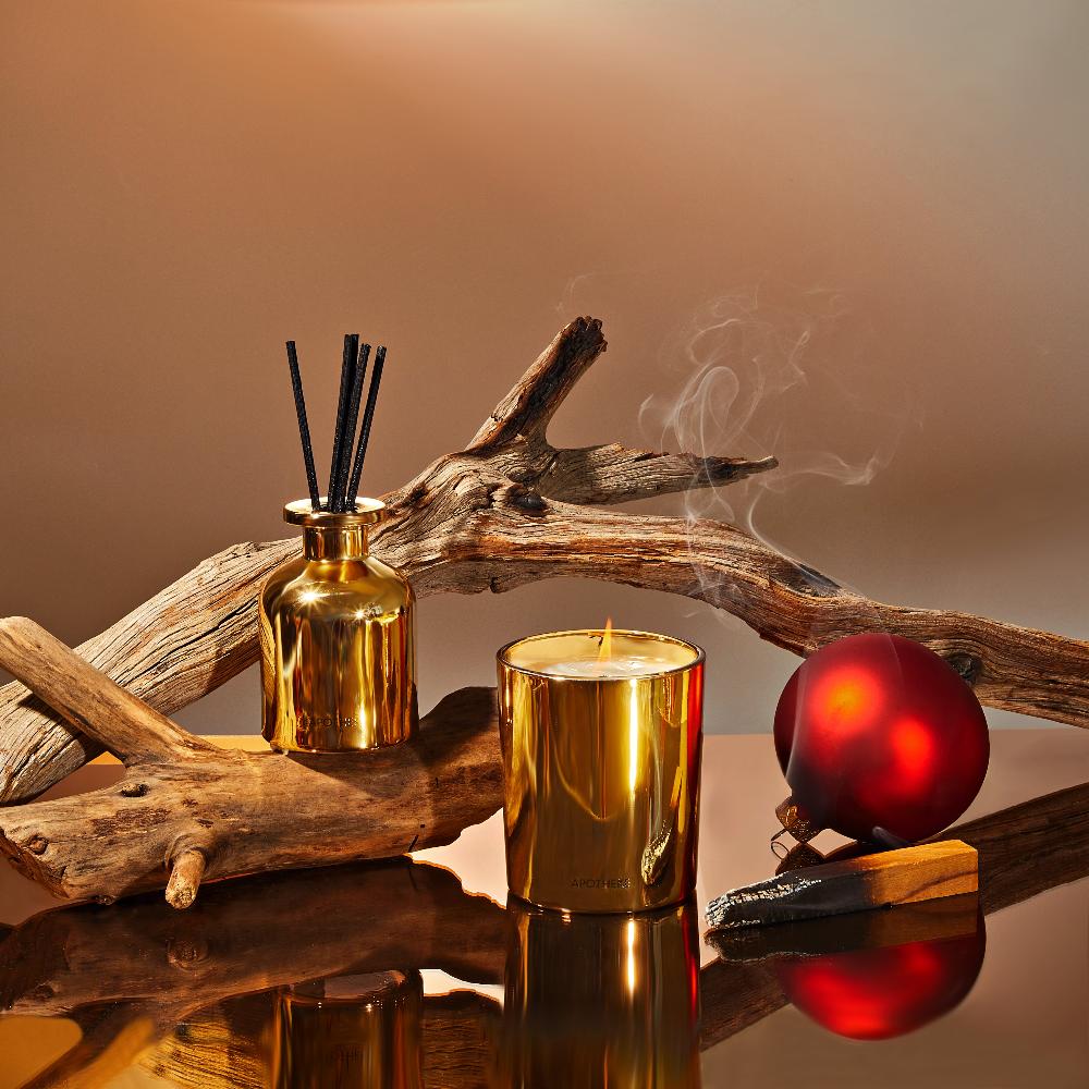 Firewood Mini Duo: Candle and Reed Diffuser