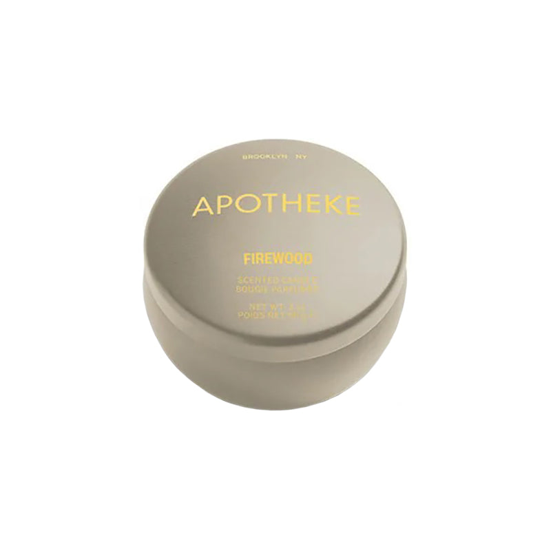 Round beige container with 'Apotheke' branding on a white background