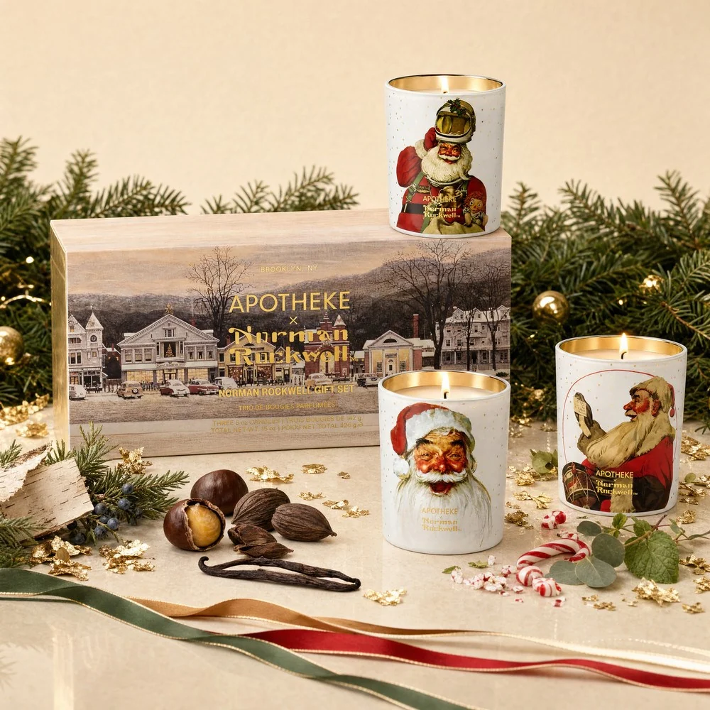 Norman Rockwell Petite Candle Trio Gift Set
