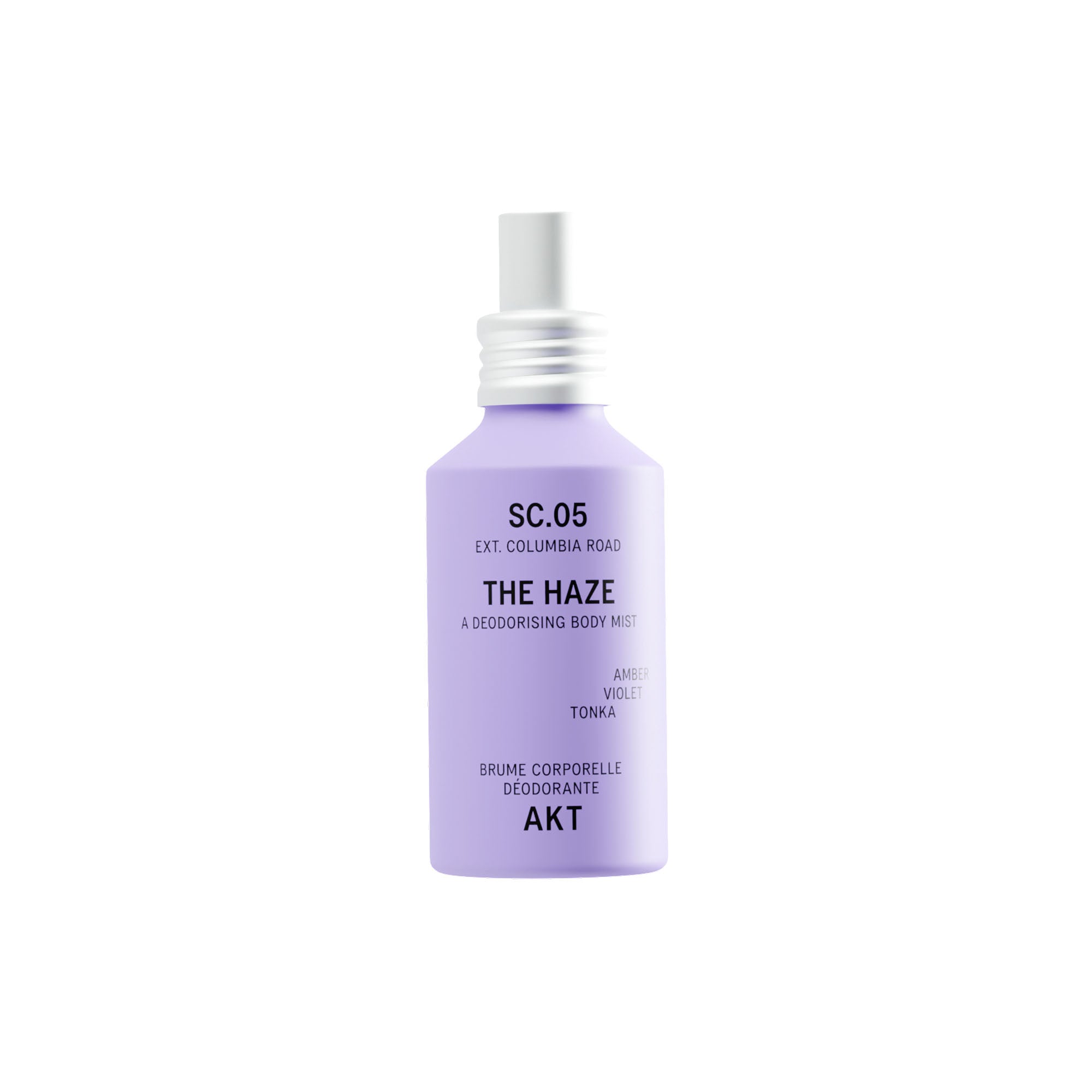 Bottle of AKT The Haze SC. 05 Columbia Road on a solid white background.