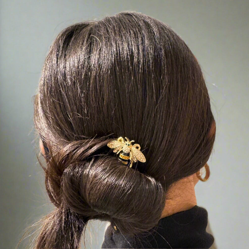 Stripey Bee Hairpin - Medium