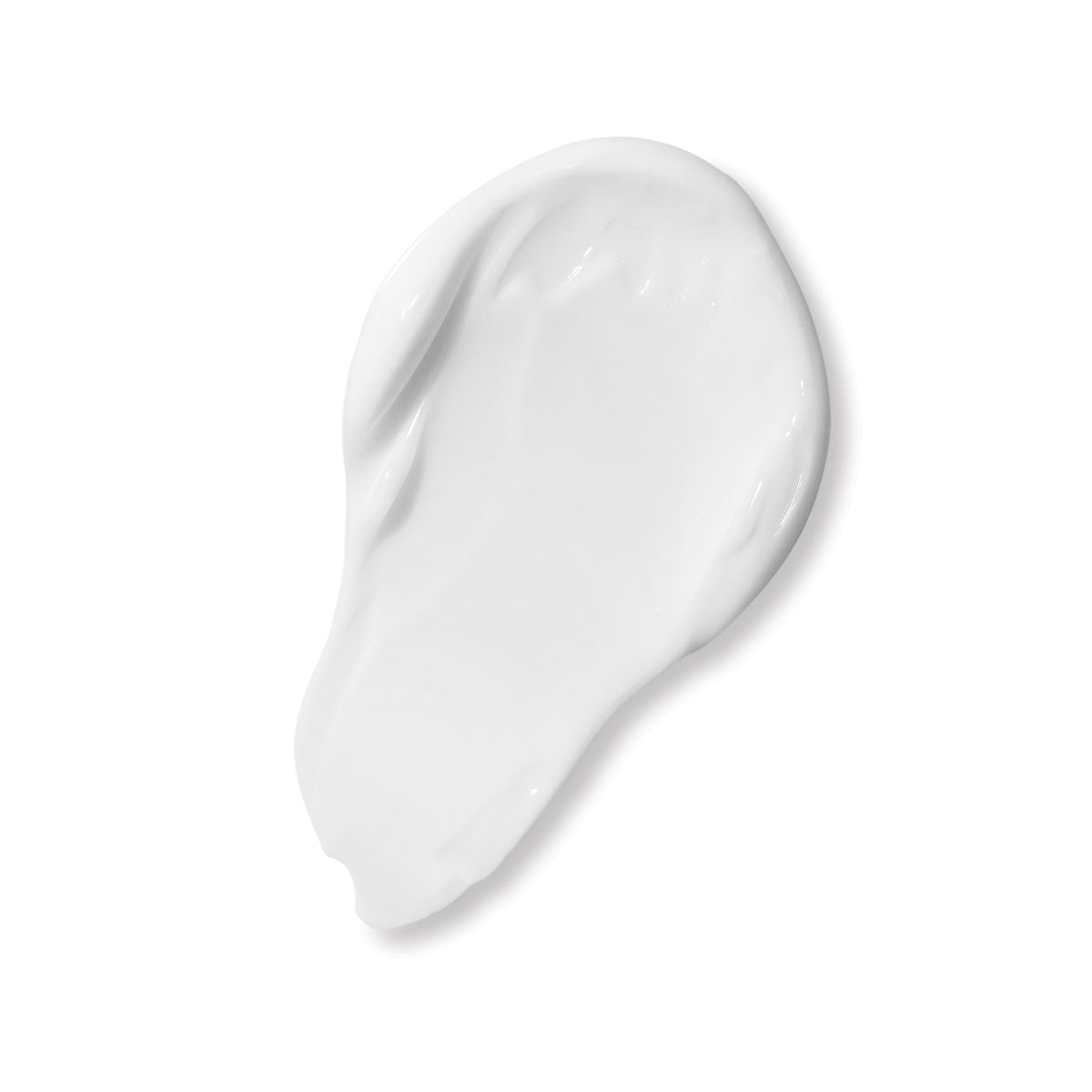 White cream swatch on a white background