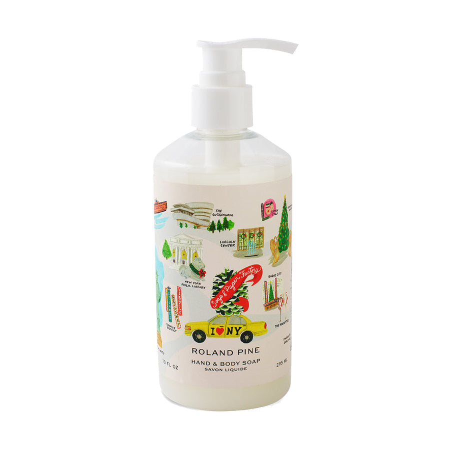 Roland Pine Hand Soap on a white background. 