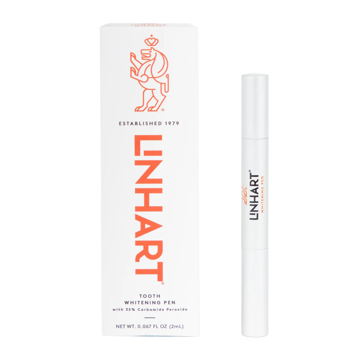 LINHART tooth whitening pen packaging on a white background