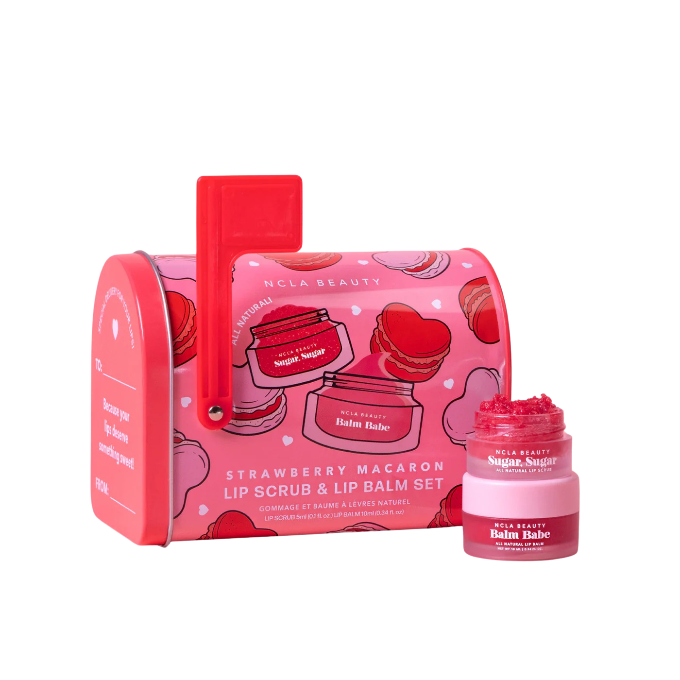 Strawberry Macaron Lip Treatment Set