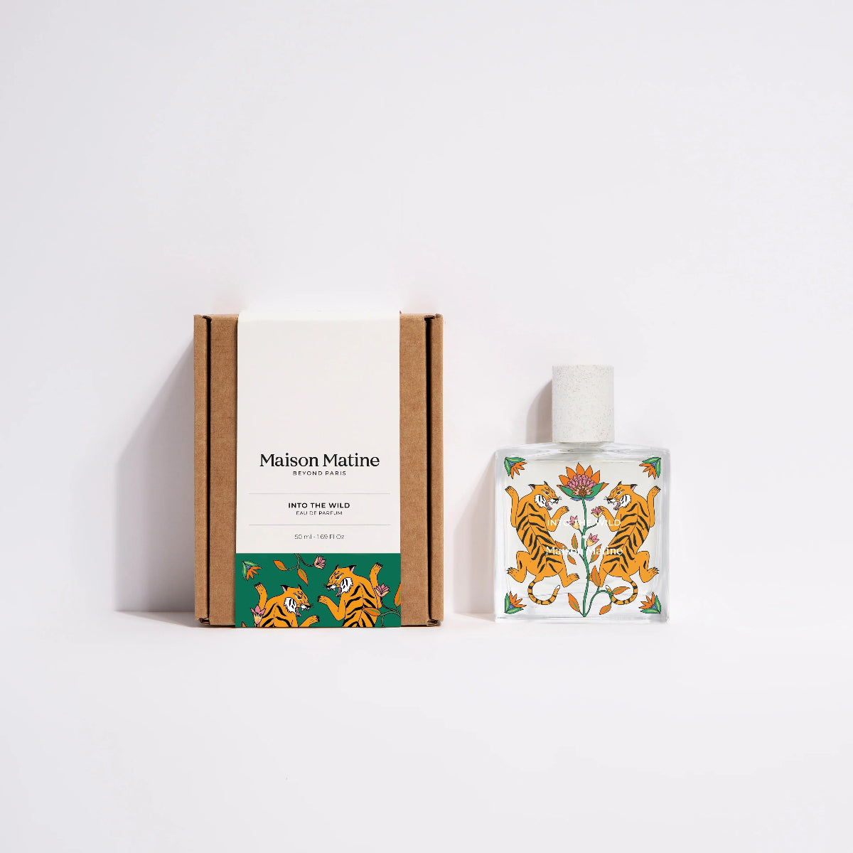 Maison Matine Into The Wild Eau de Parfum bottle and packaging on a white background