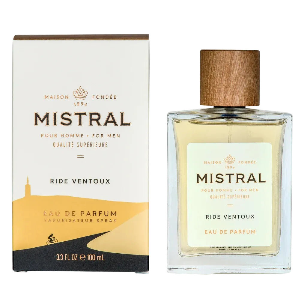 Mistral Ride Ventoux Eau de Parfum bottle and packaging on a white background