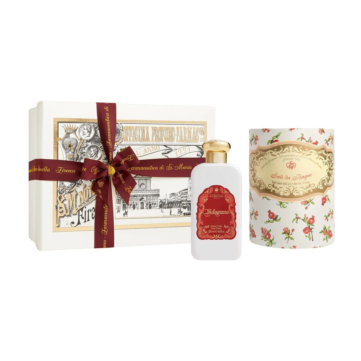 Santa Maria Novella's Melograno Body Essentials Set on a white background.