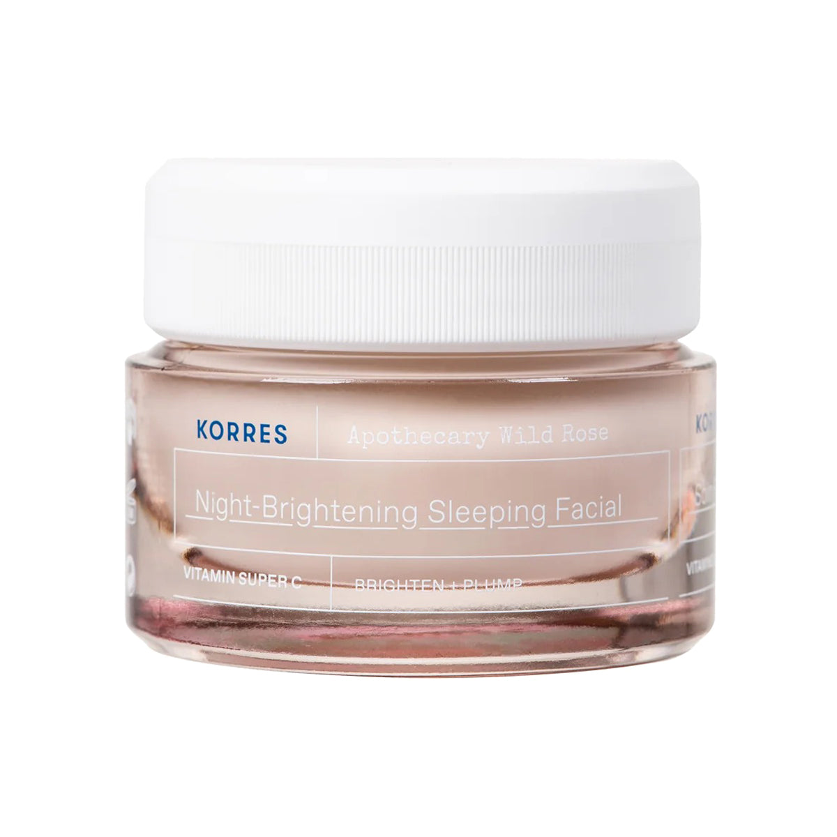 Korres Night Brightening Sleeping Facial cream jar on a white background