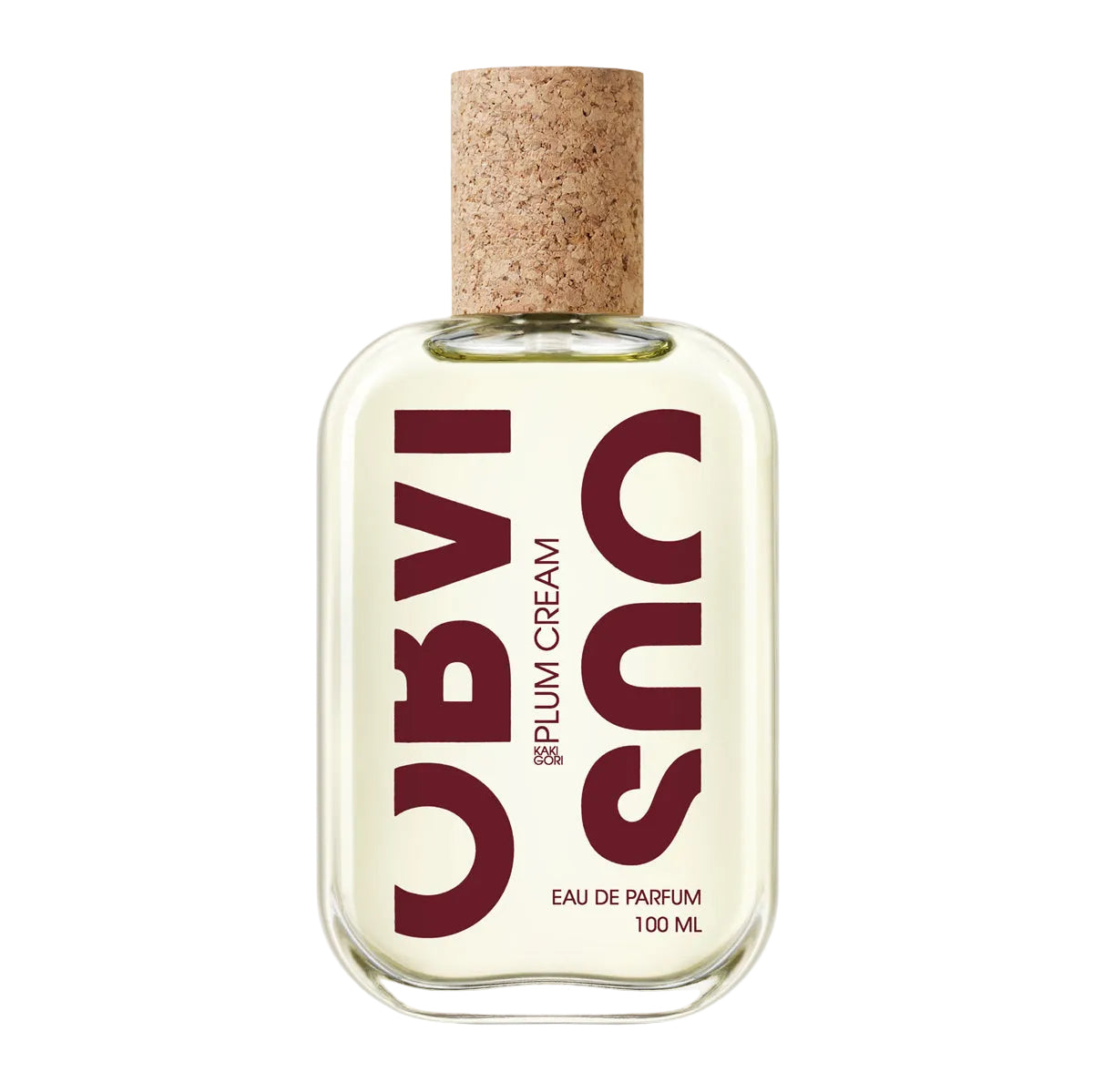 Perfume bottle with cork cap on a white background