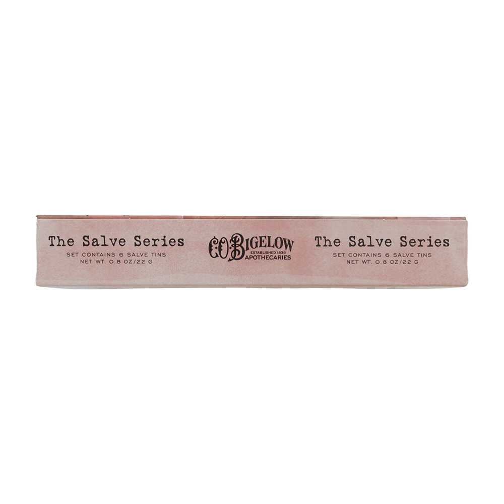 Side of Peanuts® x C.O. Bigelow The Salve Series packaging